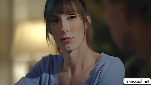 A trans-husband gets his dick into a tattooed teen ass