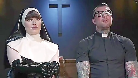 Brighted brunette 18+ with a pair of stockings getting whipped