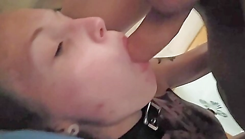 Brunette deepthroat and fucked hard in the deepthroat