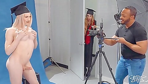 Hot brunette anal sex with a handsome guy and her ass